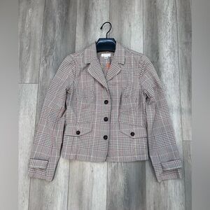 Isaac Mizrahi Plaid Coat Blazer